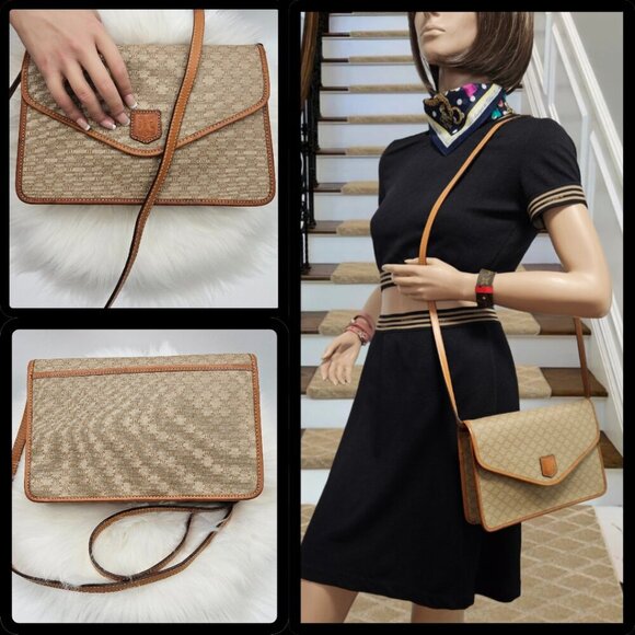 Céline Pochette Light Brown Macadam Crossbody - Picture 11 of 17